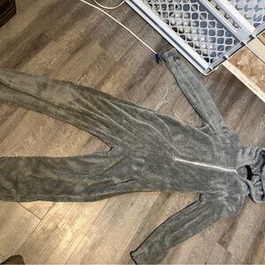 Cozy Gray Fleece Onesie